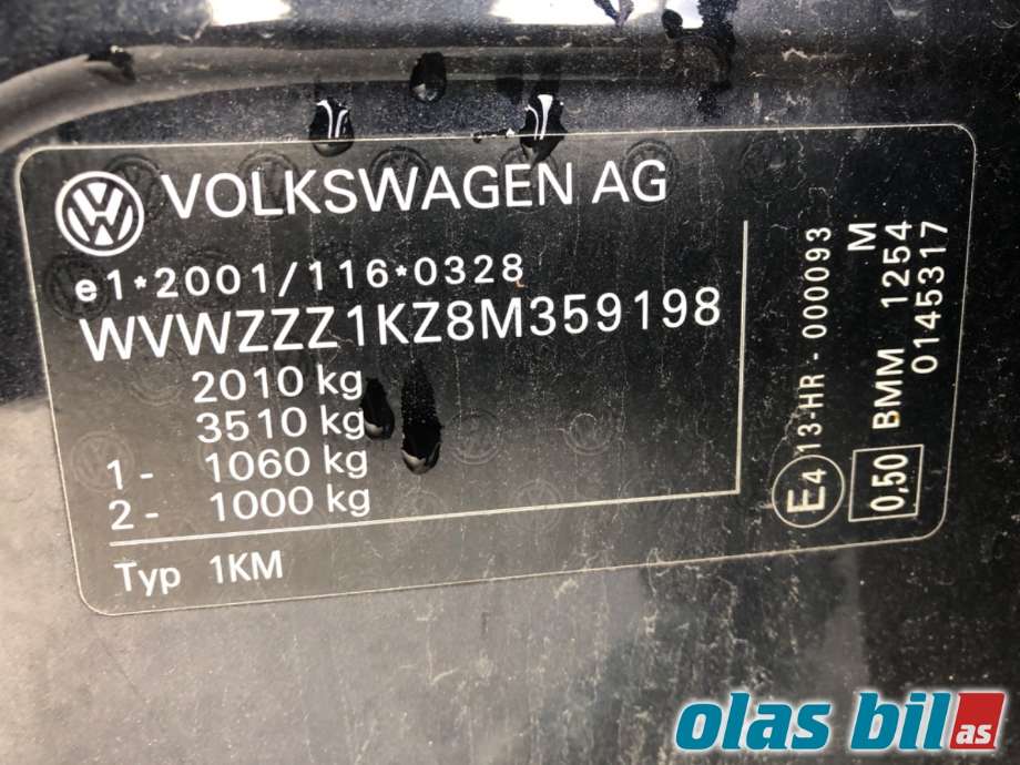 VW Golf V, Combi 2003-2008 , Motorkode: BMM, Girkassekode: 