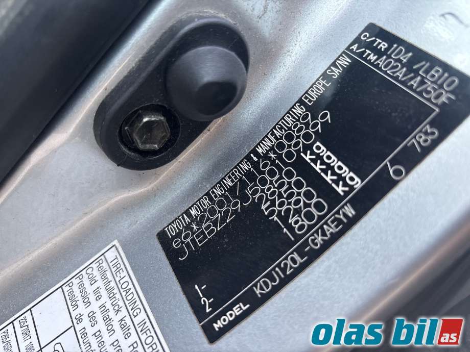 Toyota Land Cruiser 120 2002-2009 , Motorkode: 1KD-FTV, Girkassekode: