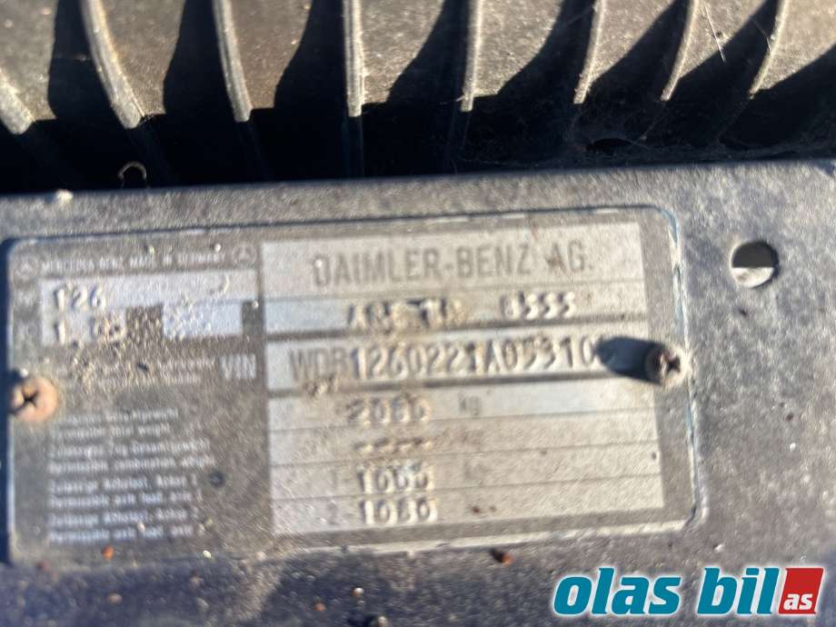 Mercedes 280-560 1981-1991 (W126) delebil , Motorkode: M110.987, Girkassekode: 