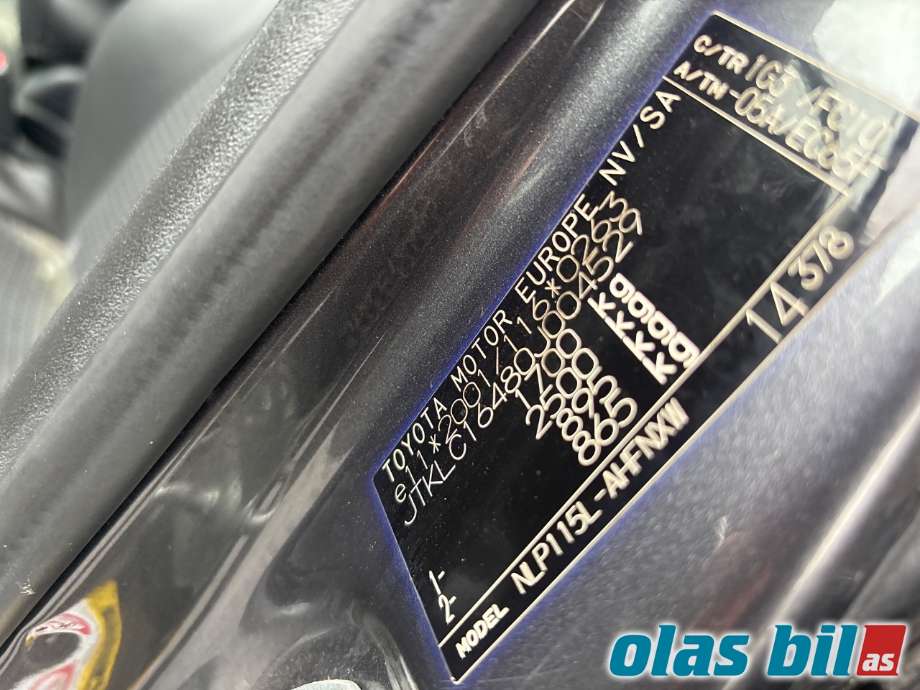 Toyota Urban Cruiser 2009-2014 , Motorkode: 1ND-TV, Girkassekode: 