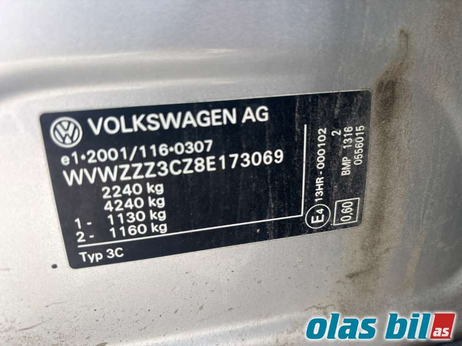 VW Passat 2005-2010 (B6) delebil , Motorkode: BMP, Girkassekode: