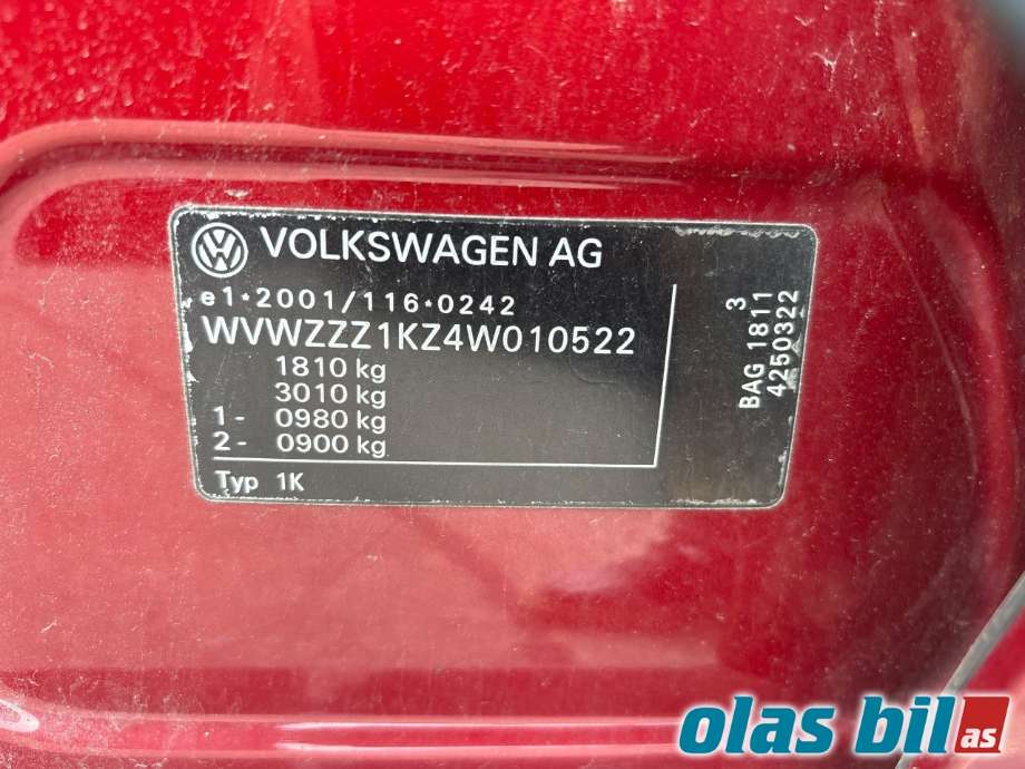 VW Golf V, Combi 2003-2008 delebil , Motorkode: BAG, Girkassekode: 