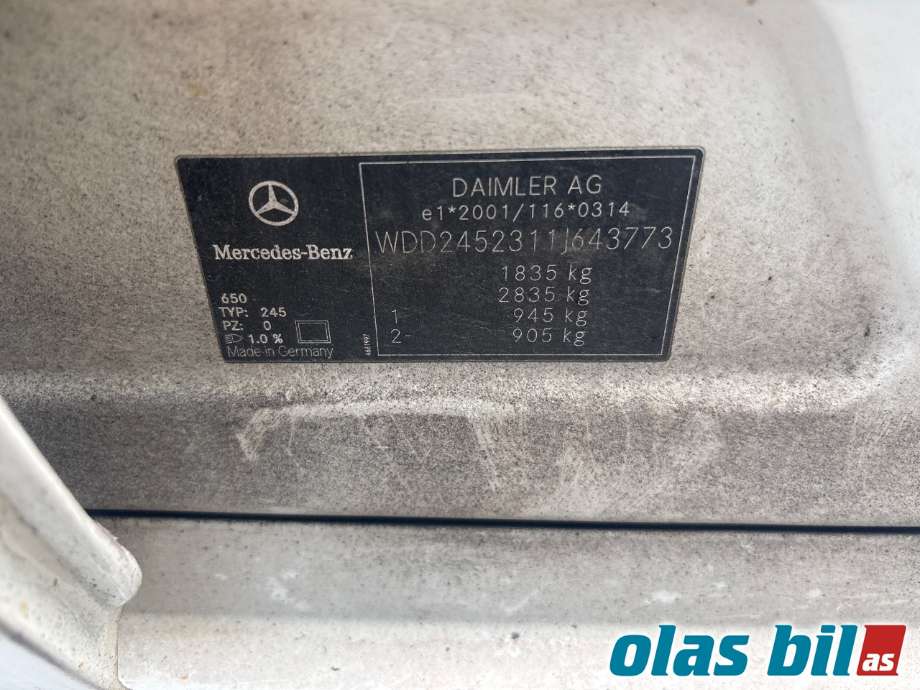 Mercedes B-Klasse 2008-2011 (Fase 2) (W245) delebil , Motorkode: M266.920, Girkassekode: 
