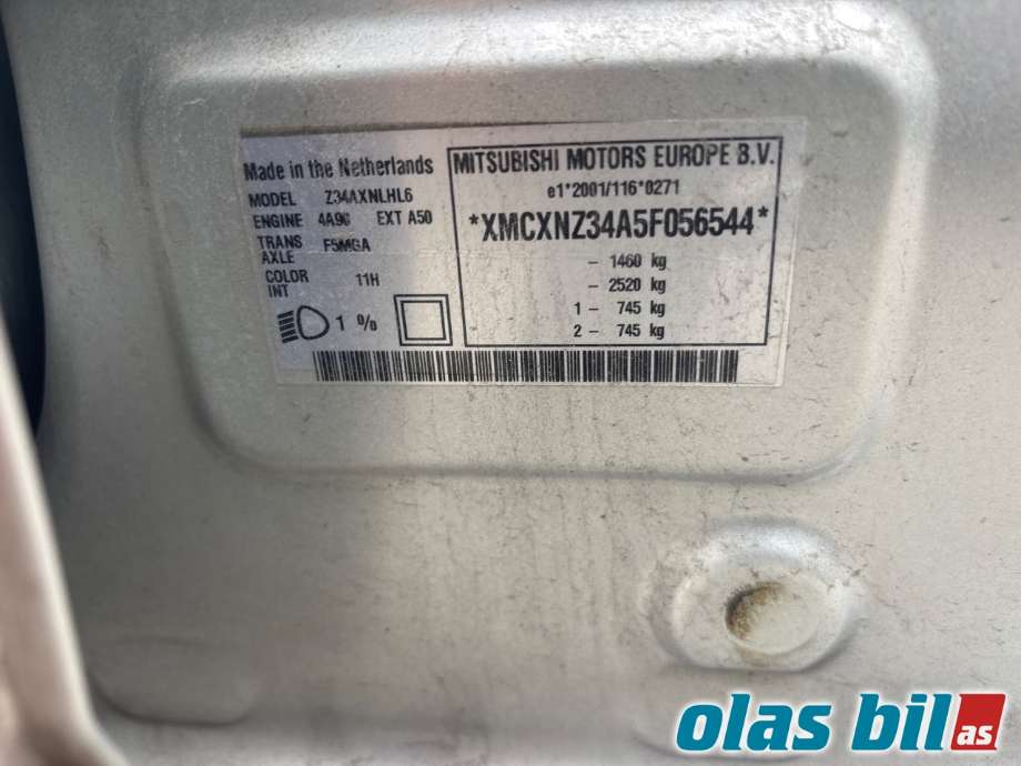 Mitsubishi Colt 2004-2008 (Type VII, Fase 1) delebil , Motorkode: 4A90, Girkassekode: