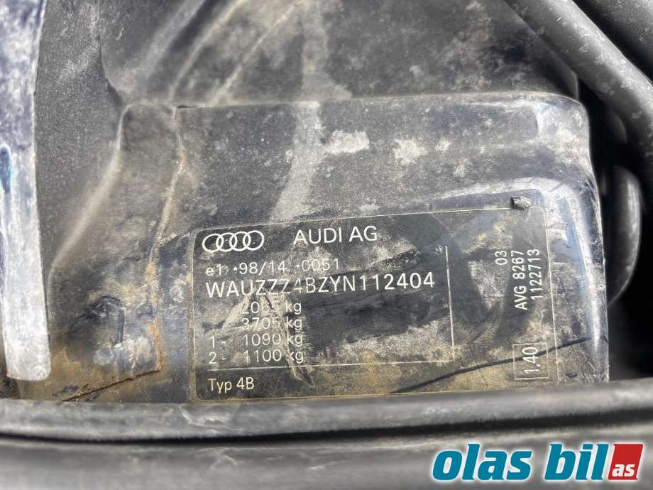 Audi A6 1997-2001 (Type II, Fase 1) (C5) delebil , Motorkode: AVG, Girkassekode: 