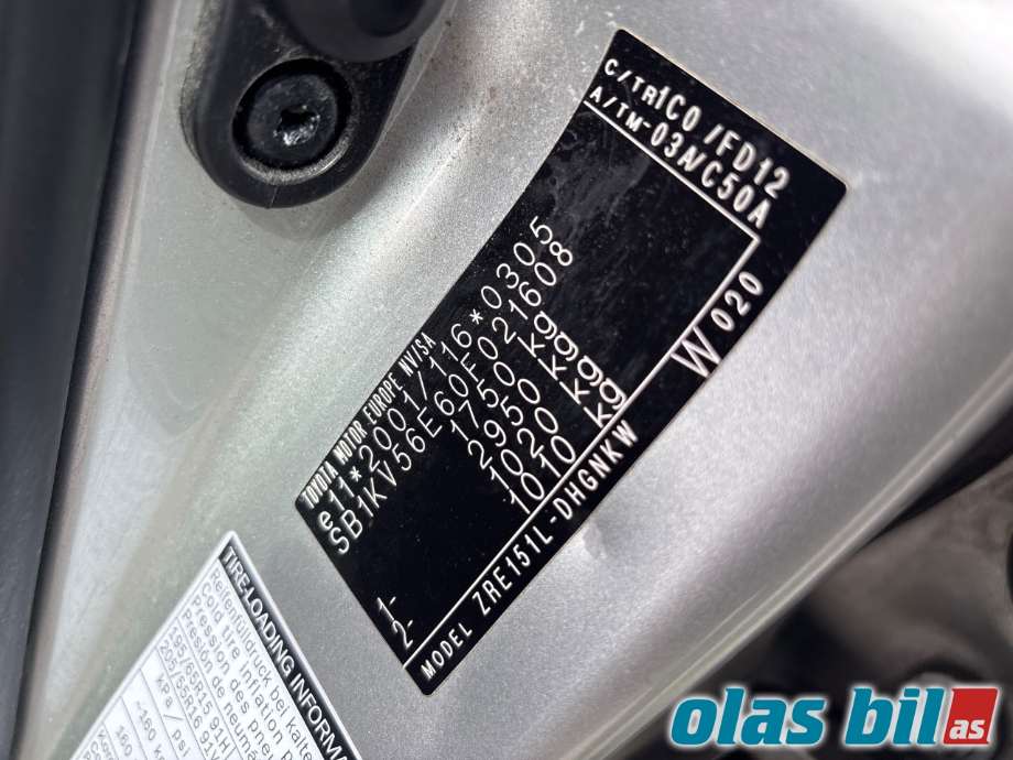 Toyota Auris 2007-2010 (Type I, Fase 1) delebil , Motorkode: 1ZR-FE, Girkassekode: