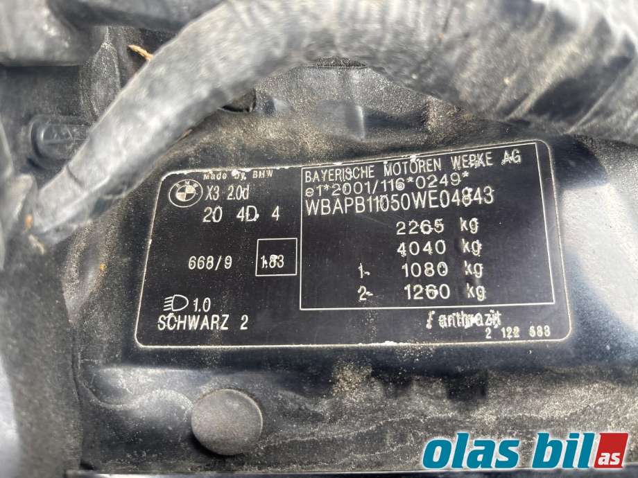 BMW X3 2003-2006 (Fase 1) (E83) delebil , Motorkode: M47-TUD20, Girkassekode: 