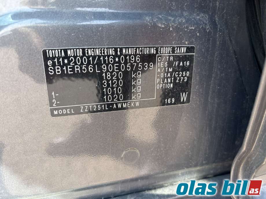 Toyota Avensis 2003-2008 (Type II) delebil , Motorkode: 1ZZ-FE, Girkassekode: