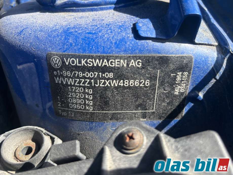VW Bora 1999-2005 delebil , Motorkode: AKL, Girkassekode: 