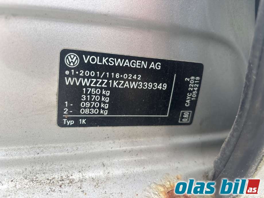 VW Golf VI 2008-2012 delebil , Motorkode: CAYC, Girkassekode: 