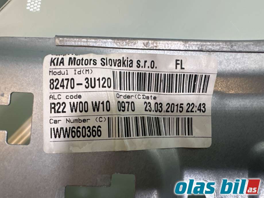 Ruteheis venstre foran til Kia Sportage 2010-2016 (Type III) (KIA|82471 3U000|)