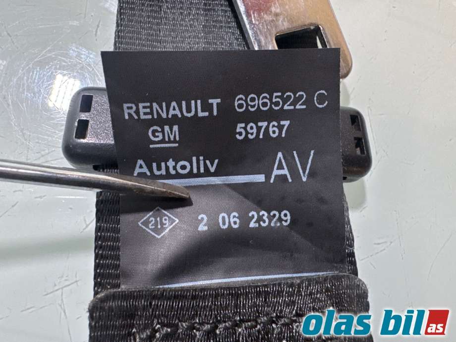 Sikkerhetsbelte foran høyre til Renault Trafic 2006-2014 (RENAULT|8200696519||696522C)