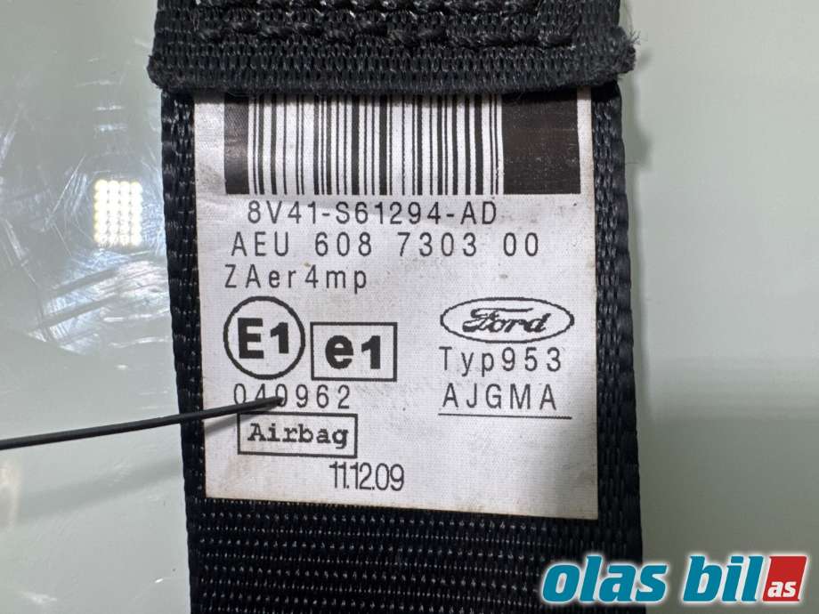 Sikkerhetsbelte foran høyre til Ford Kuga 2008-2012 (Type I)  (FORD|1551678||8V41-S61294-AD)