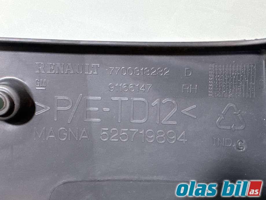 Støtfangerving høyre bak til Opel Vivaro A 2006-2014  (OPEL|91166147||7700313232)