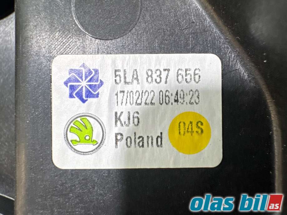 Ruteheis til Škoda Enyaq 2021-->>  (SKODA|5LA 837 462|5LA 837 462 A|5LA 837 656)