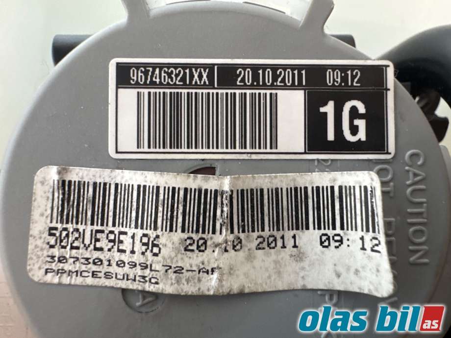 Sikkerhetsbelte foran venstre til Citroën Berlingo 2008-2015 (Type II, Fase 1)  (CITROEN|8975 V5||96 746 321 XX)