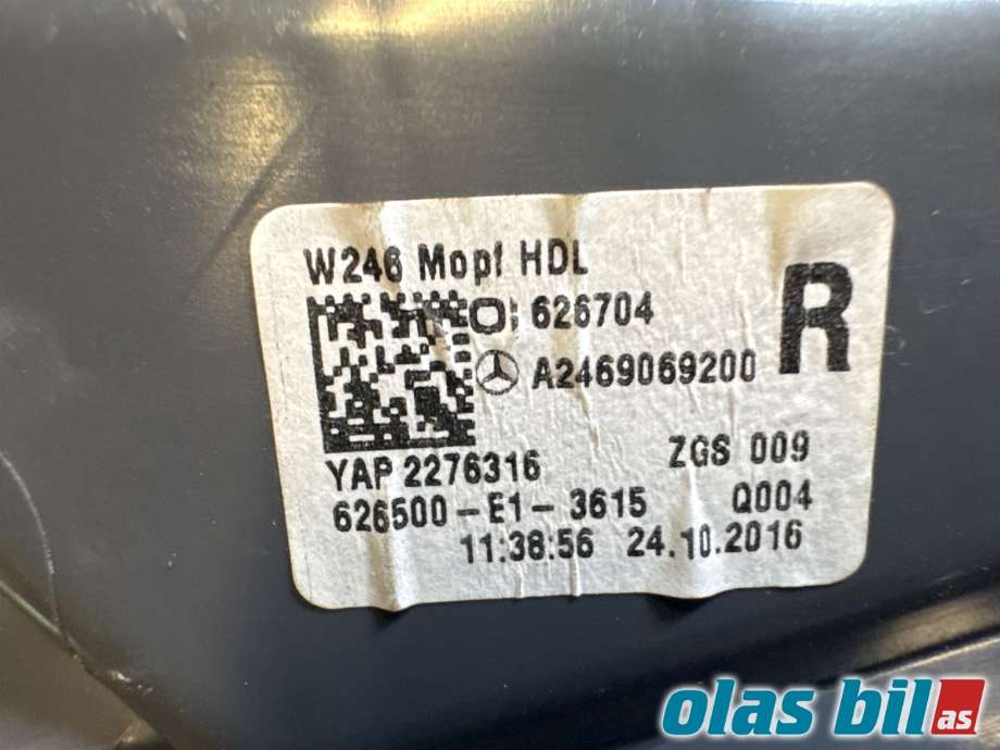 Baklykt høyre indre til Mercedes B-Klasse 2011-2018 (W246) (W246) (MERCEDES|A 246 906 92 00|)