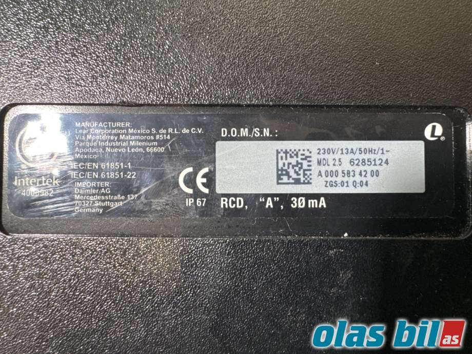 Batterilader kabel til Mercedes B-Klasse 2011-2018 (W246) (W246) (MERCEDES||A 000 583 42 00)