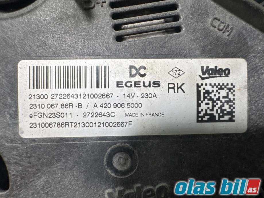 Dynamo til Mercedes Citan 2021-->> (W420) (W420) (MERCEDES|A 420 906 49 00|A 420 906 50 00)