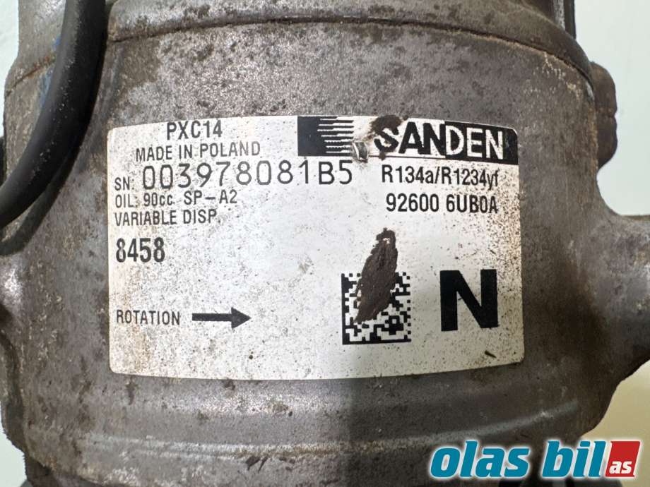 Aircondition kompressor til Mercedes Citan 2021-->> (W420) (W420) (MERCEDES|A 420 830 73 00|A 420 830 23 01|92600 6UBOA)