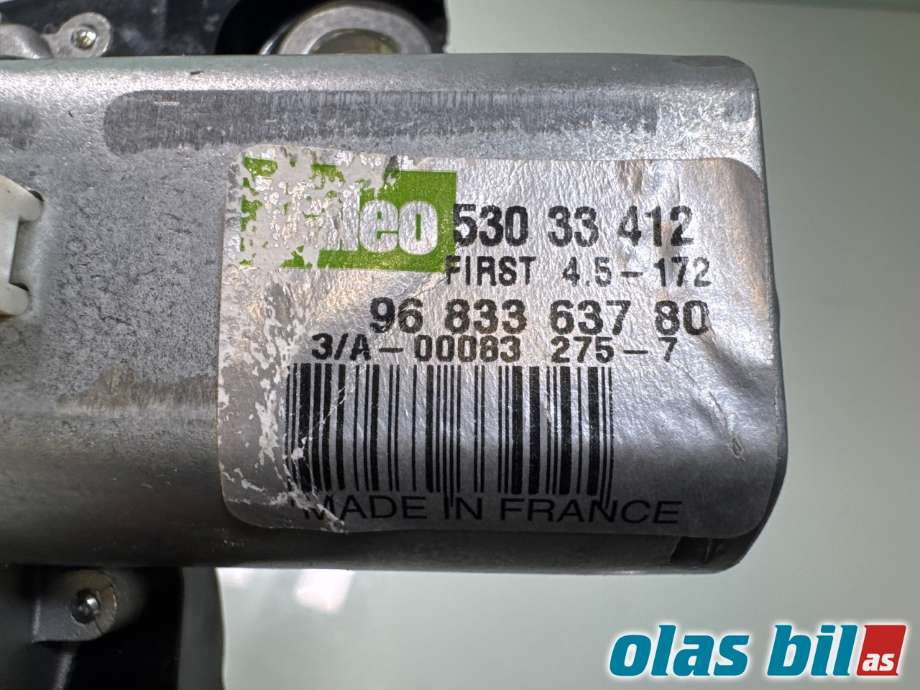 Viskermotor bakrute til Peugeot Partner 2015-2019 (Type II, Fase 2) (PEUGEOT|6405 LP||96 833 637 80)