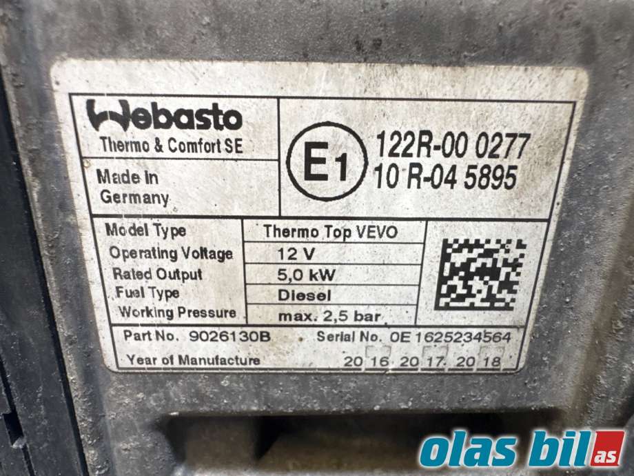 Dieselvarmer til VW Caddy 2015-2020 (Type III, Fase 3)  (VOLKSWAGEN||2K0 815 065)