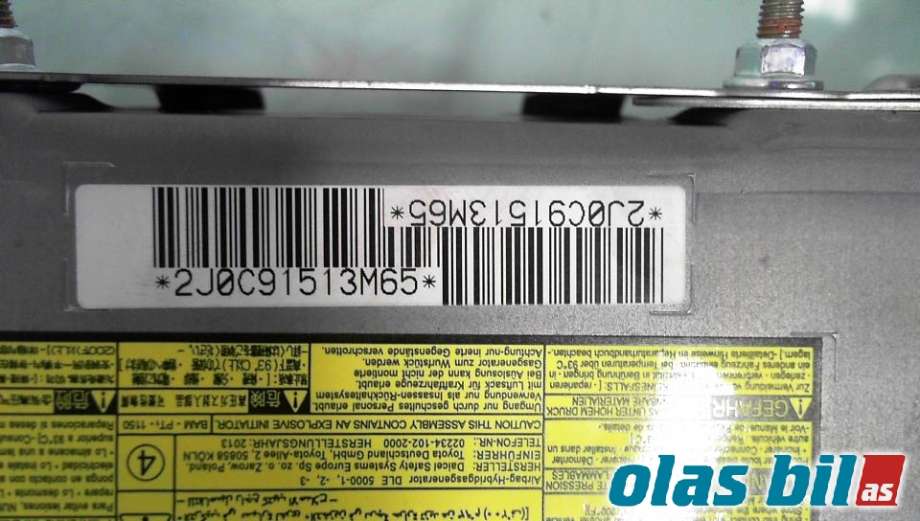 Airbag kne til Toyota Avensis 2009-2015 (Type III, Fase 1) (7390005030C0||2J0C91513M65)
