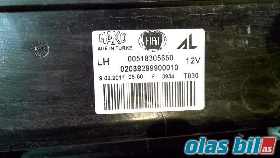 Baklykt venstre til Fiat Doblo 2010-->> (Type II)  (51830565|)