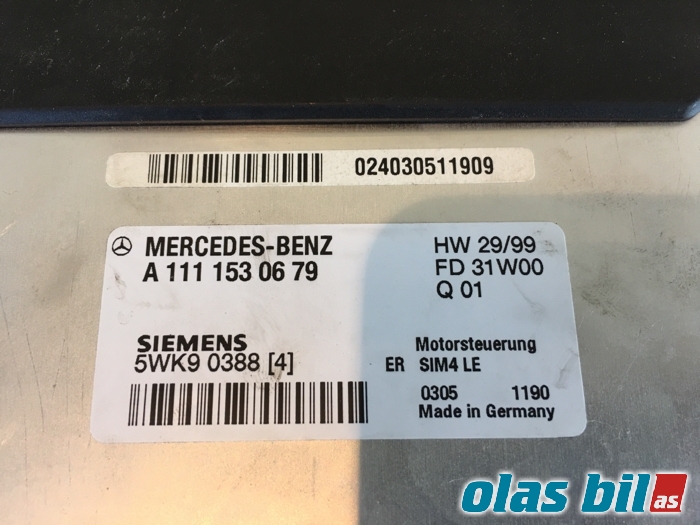 Styreenhet motor til Mercedes C-Klasse 2000-2004 (Fase 1) (W203) (W203) (A1111530679||A 111 153 06 79)