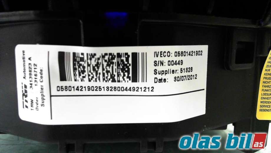 Airbag rattpute til Iveco Daily 2011-2014 (Type V) (5801421902||05801421902)