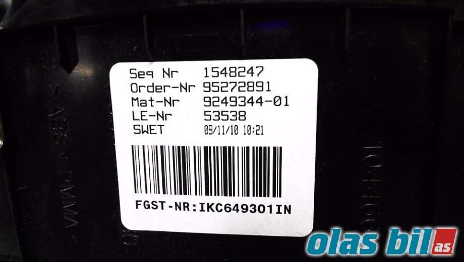 Instrumentpanel til BMW 5-Serie 2010-2017 (F10/F11) (F10/F11) (62 10 9 358 981||9249344-01)