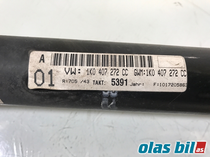 Drivaksel høyre foran til VW Golf VI 2008-2012  (5Q0 407 272 FF||1K0 407 272 CC)
