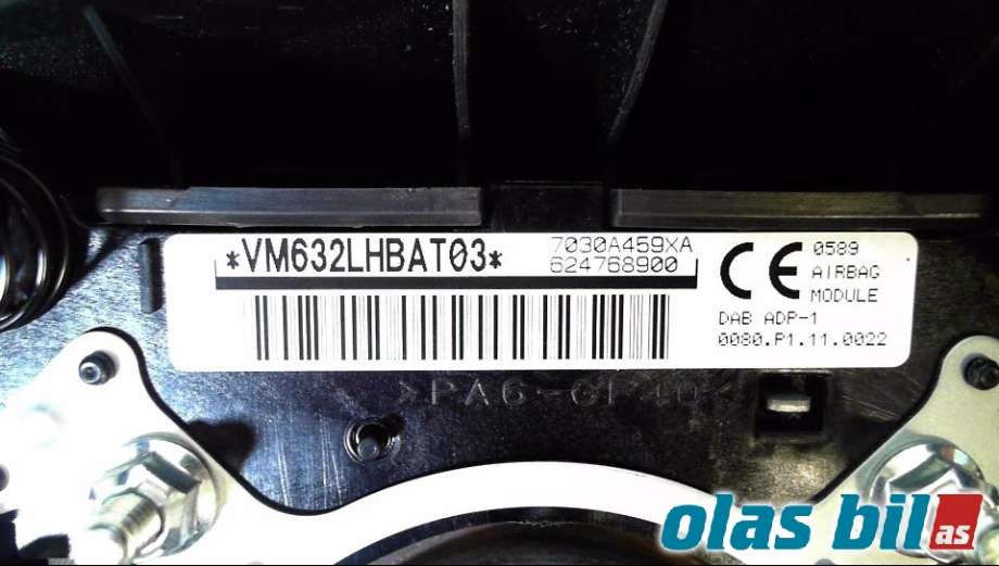 Airbag rattpute til Mitsubishi Outlander 2012-2015 (Type III, Fase 1) (7030A459XA||624768900)