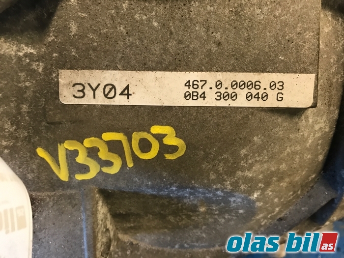 Girkasse manuell 6-trinn til Audi A5 2007-2016 (Type I)  (0B4 300 027 B||0B4 300 027 BX)