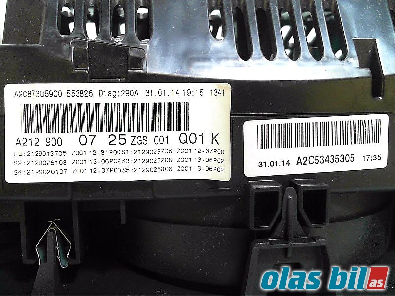 Instrumentpanel til Mercedes E-Klasse 2013-2016 (Fase 2) (W212) (W212) (A 212 900 07 25||A2129000725)