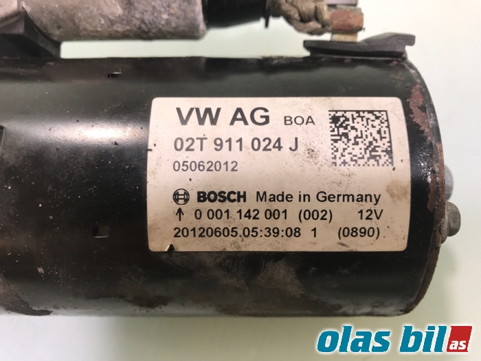 Starter til Audi A1 2010-2014 (Type I, Fase 1)  (02T 911 024 J|)