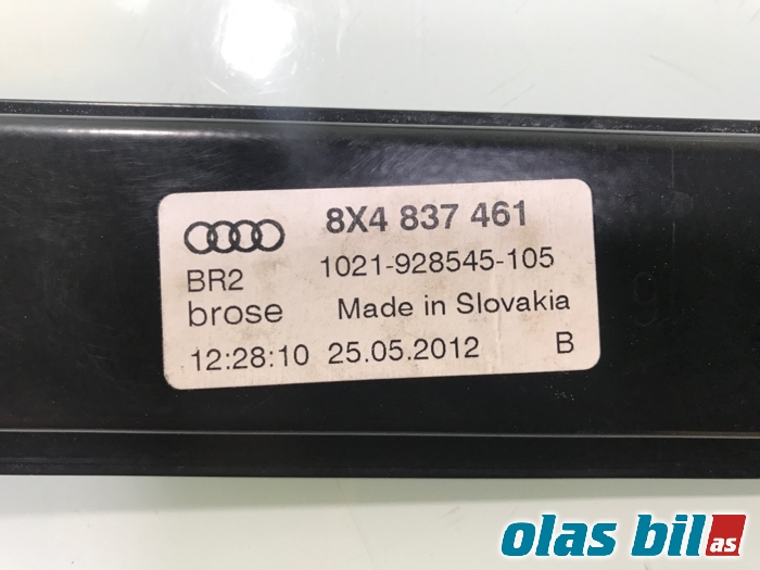 Ruteheis til Audi A1 2010-2014 (Type I, Fase 1)  (8X4 837 461 A||8X4 837 461)