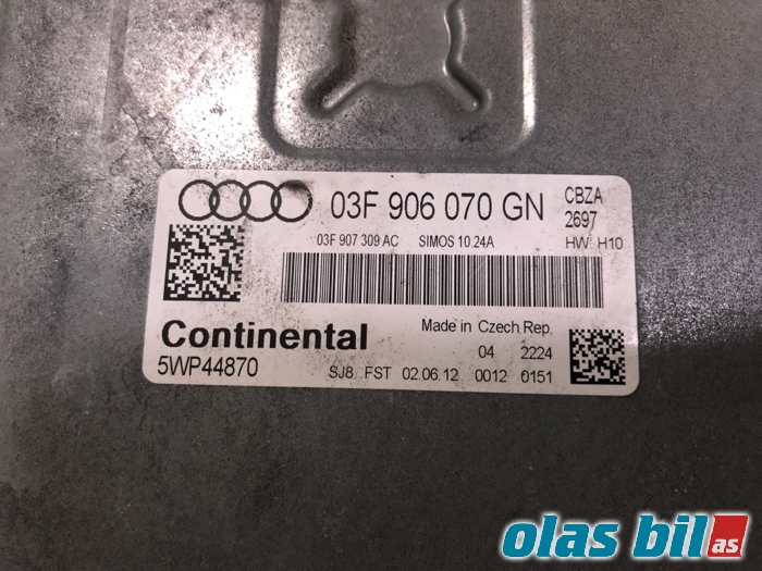 Styreenhet motor til Audi A1 2010-2014 (Type I, Fase 1)  (03F 906 070 GN|)
