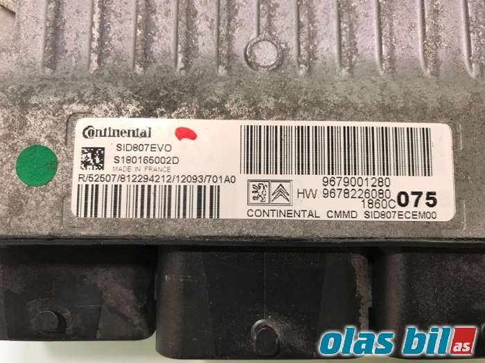 Styreenhet motor til Citroën C4, Aircross 2012-2017  (96 790 012 80||9679001280)