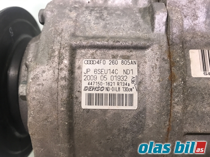 Aircondition kompressor til Audi A6 2008-2011 (Type III, Fase 2) (C6) (C6) (4F0 260 805 AP||4F0 260 805 AN)