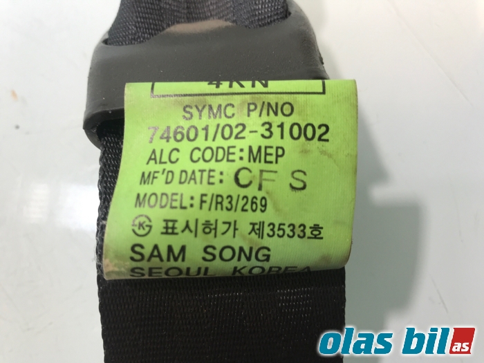 Sikkerhetsbelte foran høyre til SsangYong Actyon 2007-2013  (7460231002LAM||74601/02-31002)