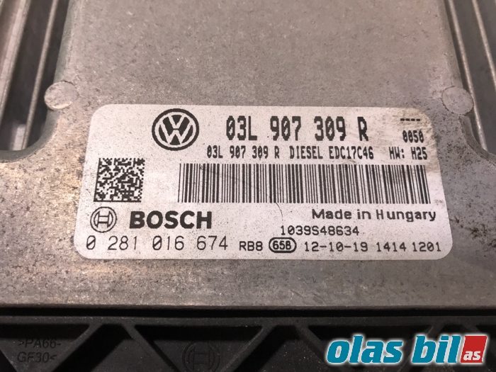 Styreenhet motor til VW Touran 2010-2015 (Type I, Fase 3)  (03L 906 018 NP||3L0 907 309 R)