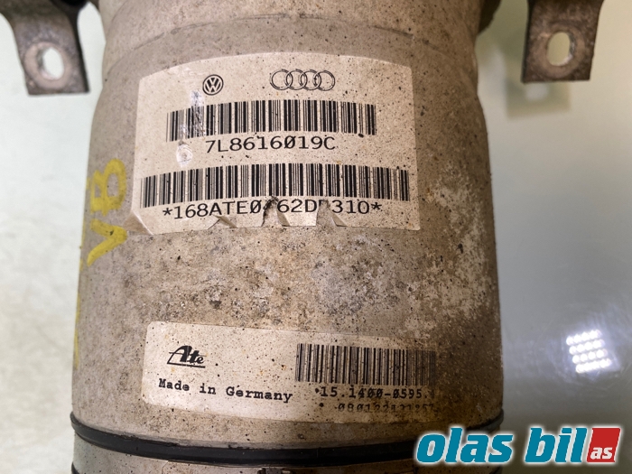 Fjær foran nivå luftpute/belg til Audi Q7 2006-2010 (Type I, Fase 1) (7L8 616 019 G|4M0 616 031 AG|7L8 616 019 C)