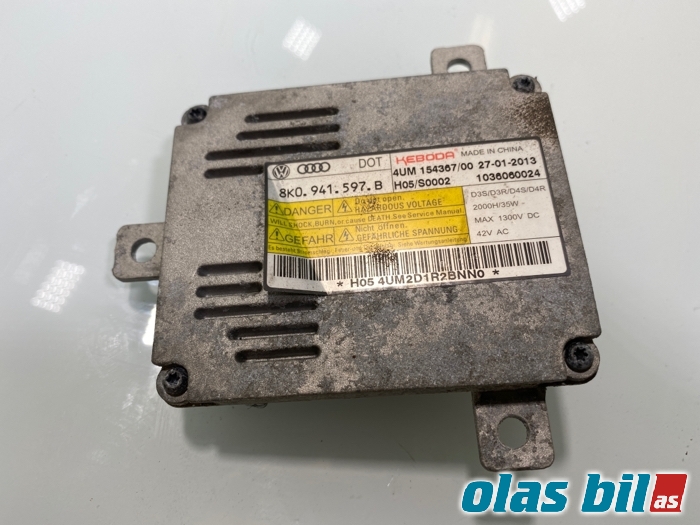 Styreenhet xenon/ballast til Audi A3 2012-2016 (Type III, Fase 1) (8K0 941 597 B|)
