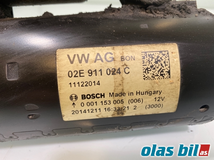 Starter diesel til VW Transporter / Caravelle 2009-2015 (Fase 2) (T5) (T5) (02E 911 024 C|)