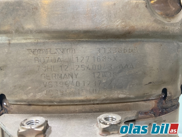 Partikkelfilter til Volvo S60 2010-2014 (Type II, Fase 1)  (36000646||31338669)