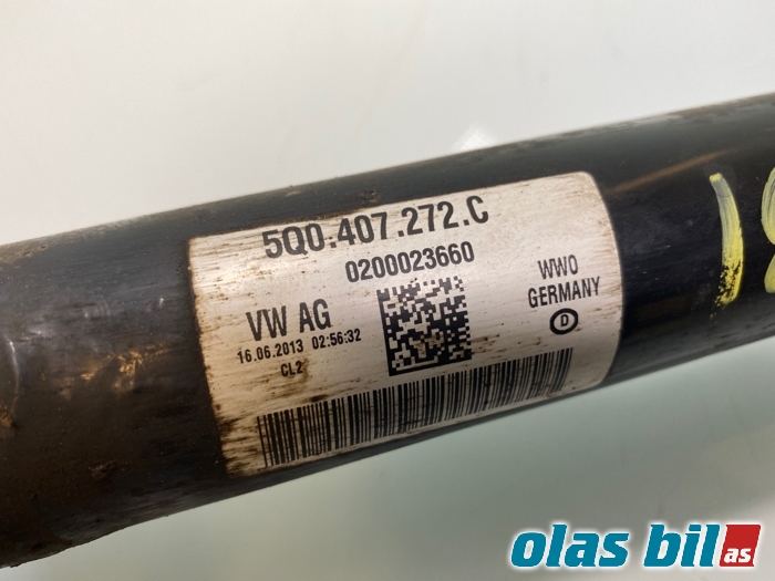 Drivaksel høyre foran til Audi A3 2012-2016 (Type III, Fase 1) (5Q0 407 272 C|)