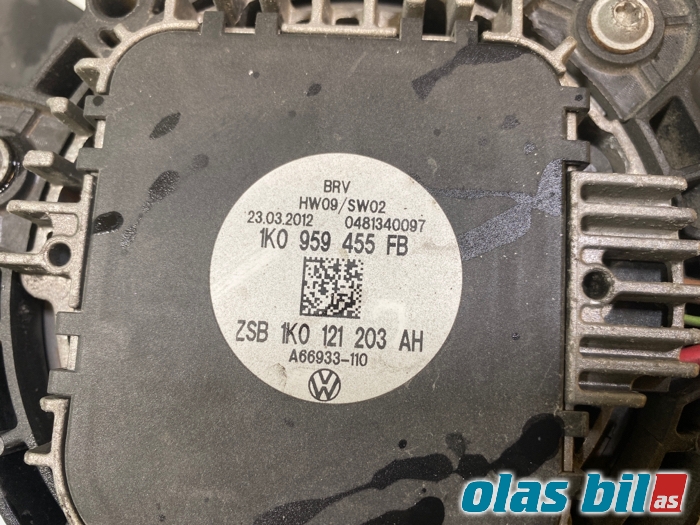 Kjølevifte til Audi A3 2012-2016 (Type III, Fase 1)  (1K0 959 455 FB|)