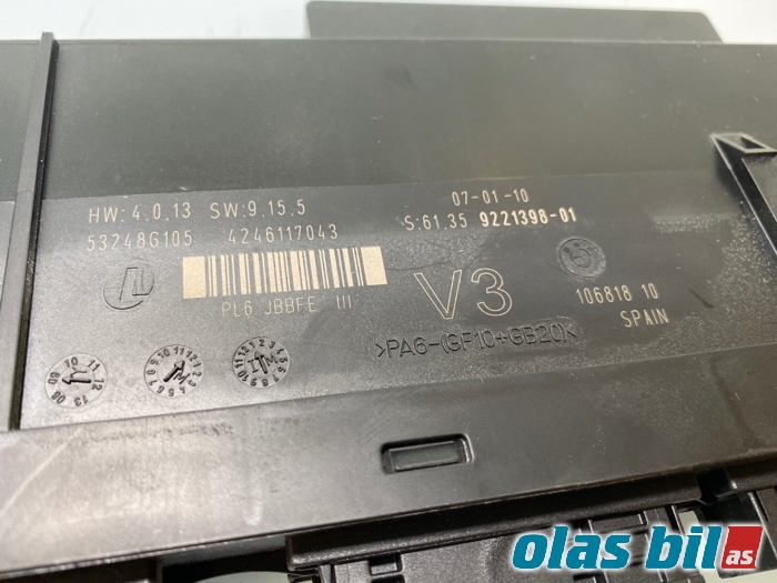 Styreenhet comfort (BCM) til BMW 5-Serie 2010-2017 (F10/F11) (F10/F11) (61 35 9 322 532||9221398-01)