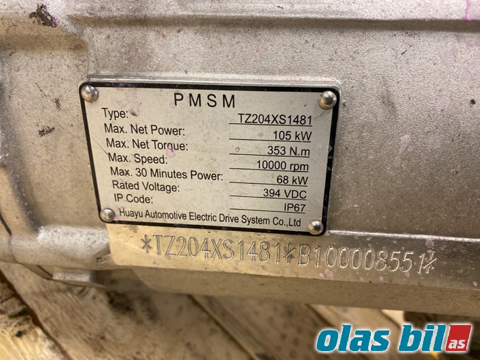 Motor elbil foran til MG ZS EV 2019-2021 (Type I, Fase 1) (NO PART ID||TZ204XS1481)
